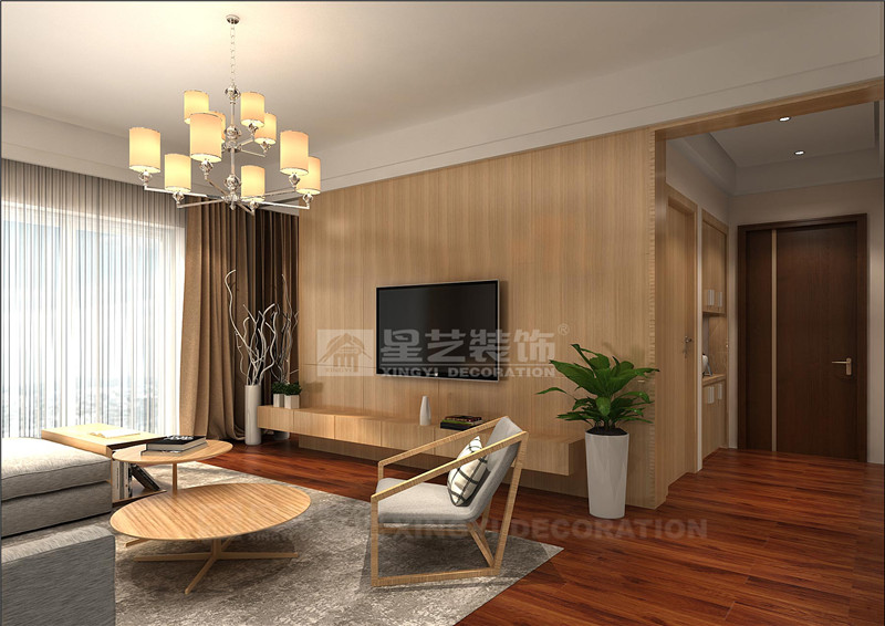 華潤二十四城135平玄關裝修效果圖