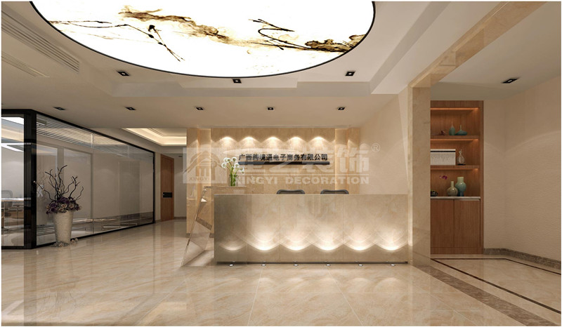 廣西某公司辦公室760平前臺裝修設(shè)計(jì)效果圖