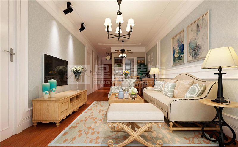 萬達(dá)茂89平客廳裝修效果圖