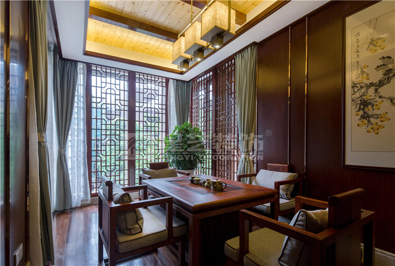 匯東逸墅沁園550平茶室實景圖