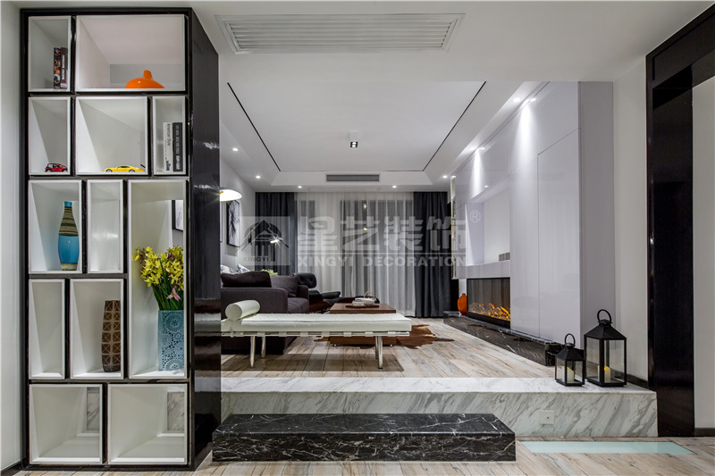 鳳嶺一號120平現(xiàn)代簡約客廳裝修設(shè)計效果圖