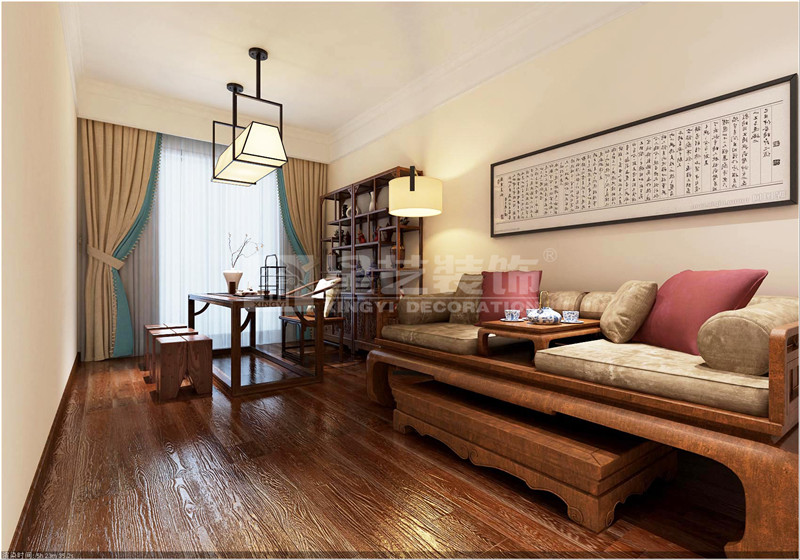 盛天東郡290平新中式書房裝修設計效果圖