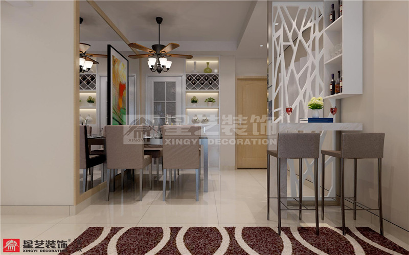 云星錢(qián)隆江南88平餐廳裝修效果圖