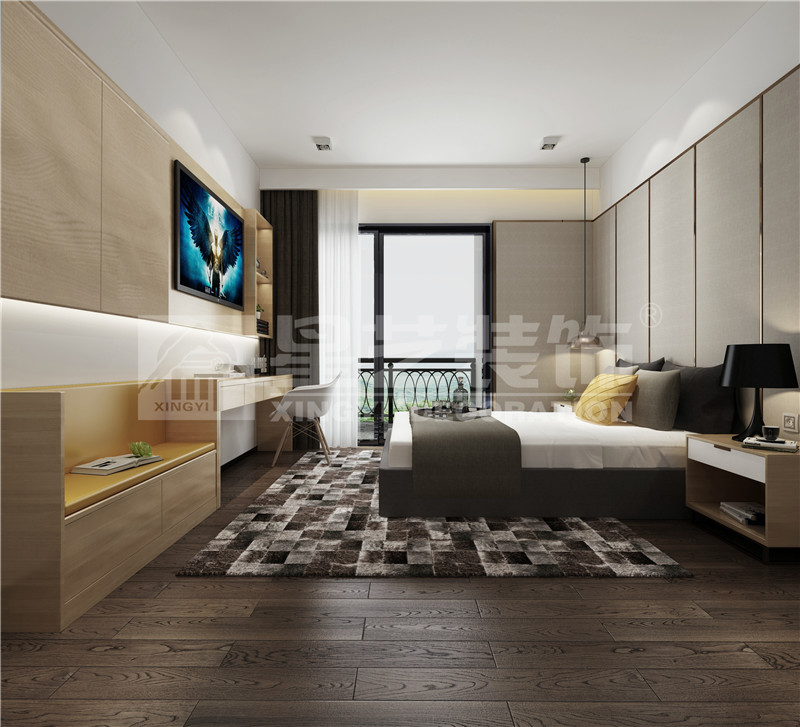 華發(fā)國(guó)賓壹號(hào)98平主臥裝修效果圖