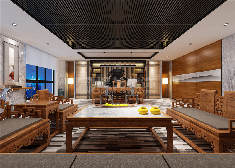 歐日電梯公司1300平休閑區(qū)裝修設(shè)計效果圖