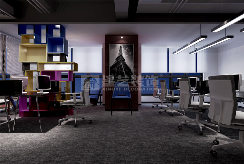 歐日電梯公司1300平辦公區(qū)裝修設(shè)計效果圖