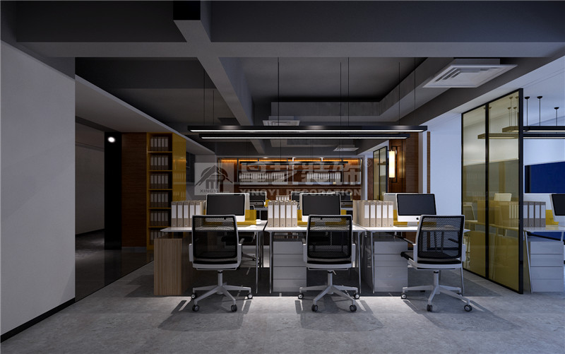 歐日電梯公司1300平辦公區(qū)裝修設(shè)計效果圖