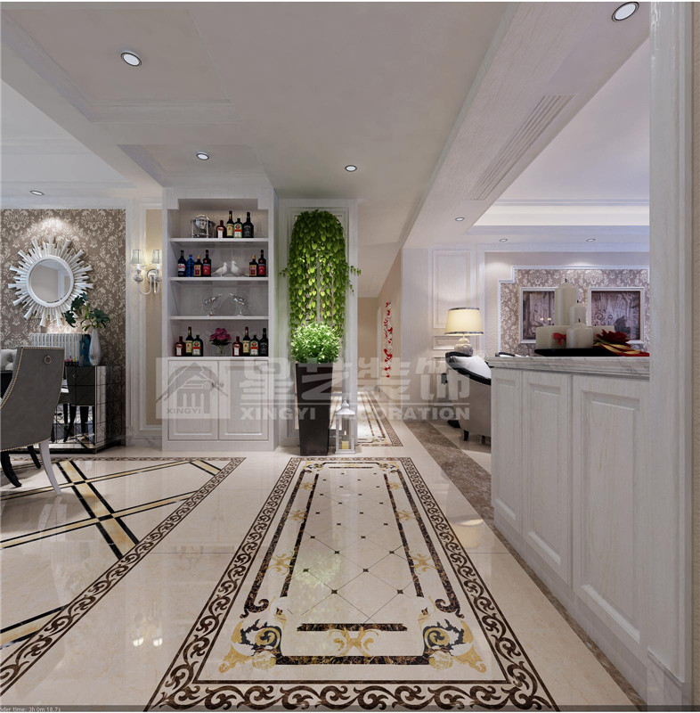 金源一品240平簡歐風(fēng)格玄關(guān)裝修效果圖