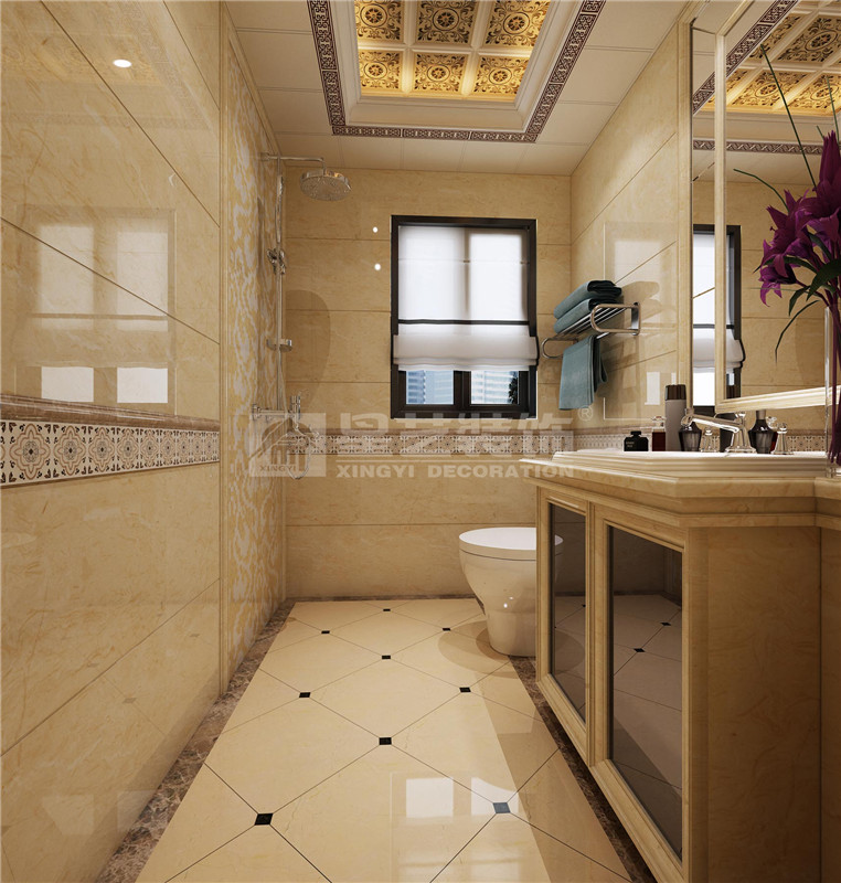 金源一品205平美式風格衛(wèi)生間裝修效果圖