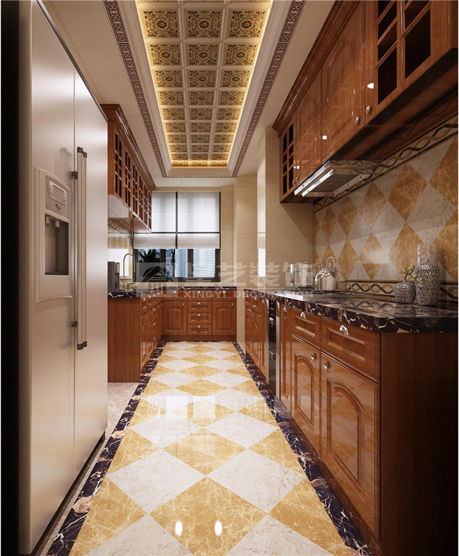 金源一品205平美式風格廚房裝修效果圖