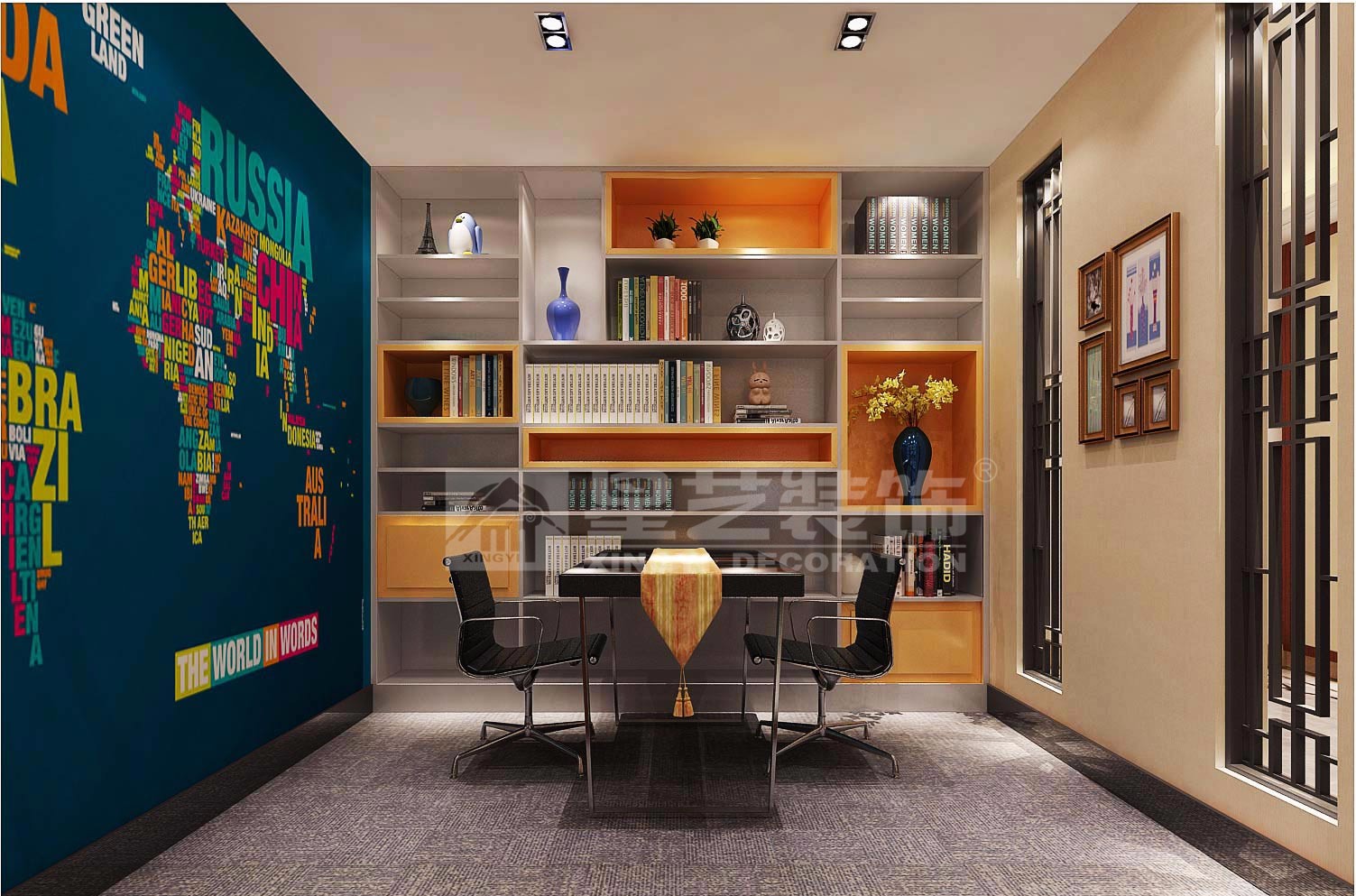 青秀萬達會所200平小孩子學(xué)習區(qū)裝修設(shè)計圖