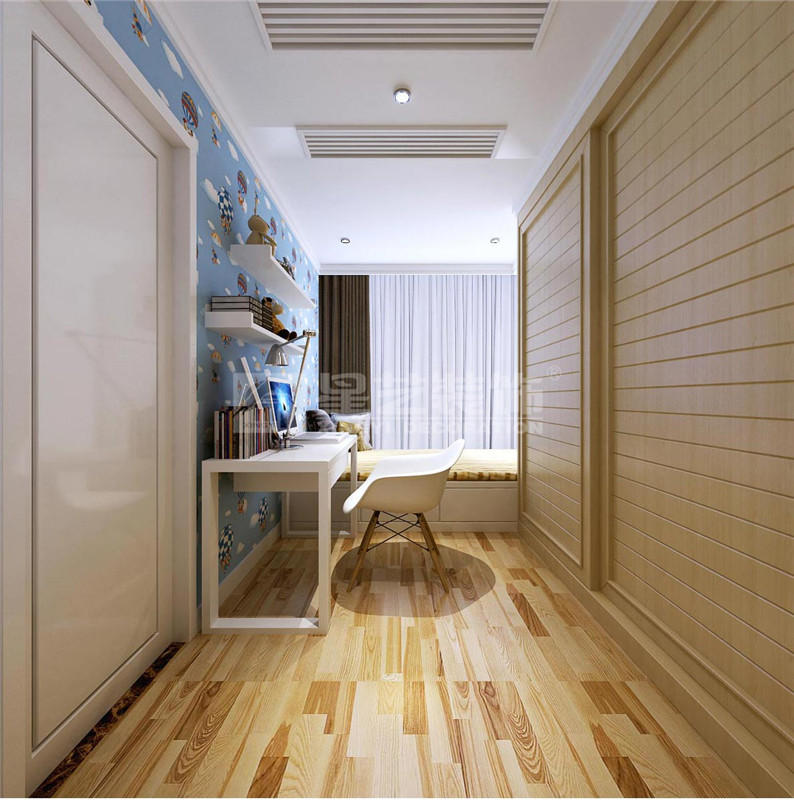 鳳景灣120平現(xiàn)代風(fēng)格書(shū)房裝修效果圖