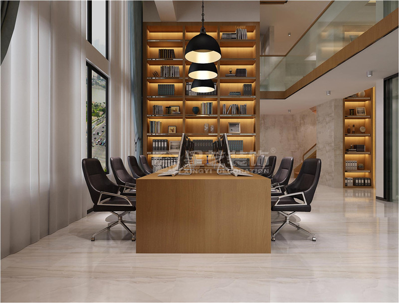 青秀萬達(dá)銀座300平辦公室辦公區(qū)裝修設(shè)計(jì)效果圖