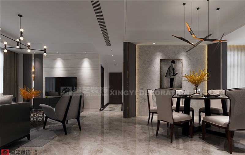 萬達茂140平餐廳裝修效果圖