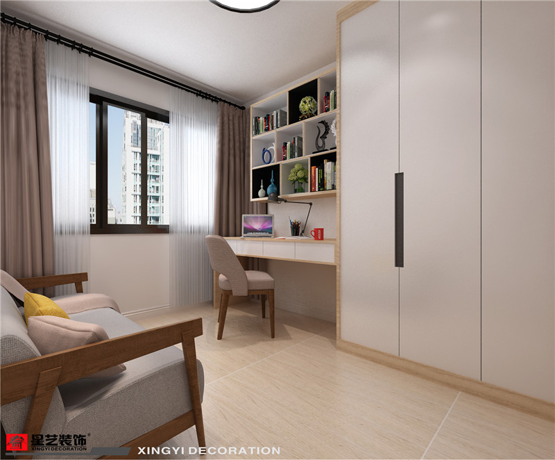 嘉和城塞納北岸168平書(shū)房裝修效果圖
