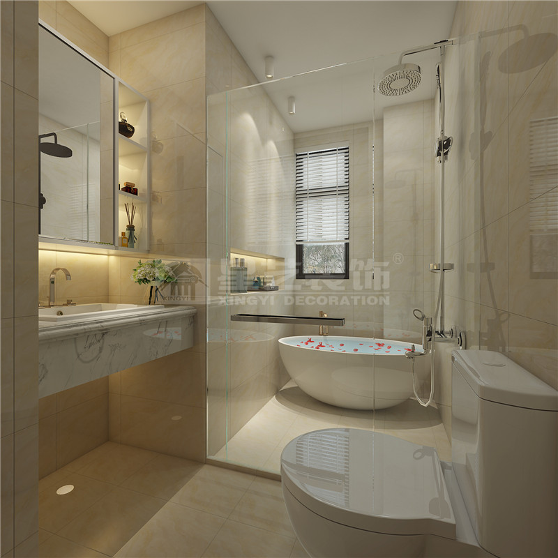 天譽花園89平衛(wèi)生間裝修效果圖