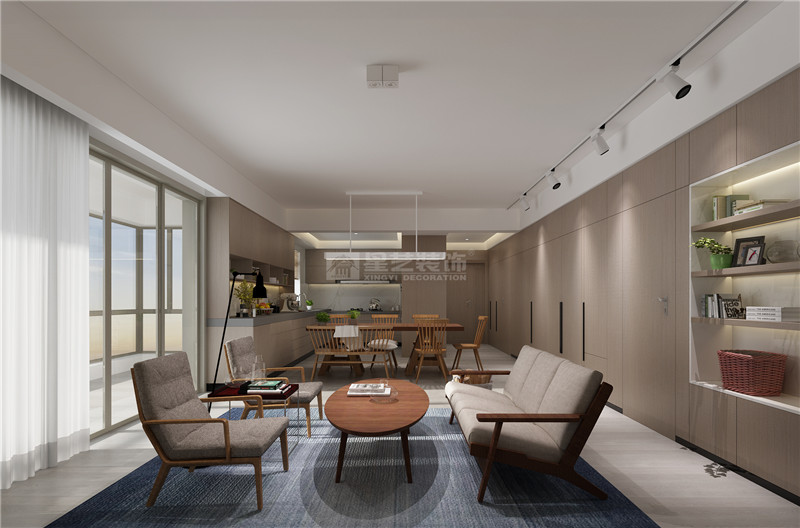 霖峰壹號(hào)89平客廳裝修效果圖