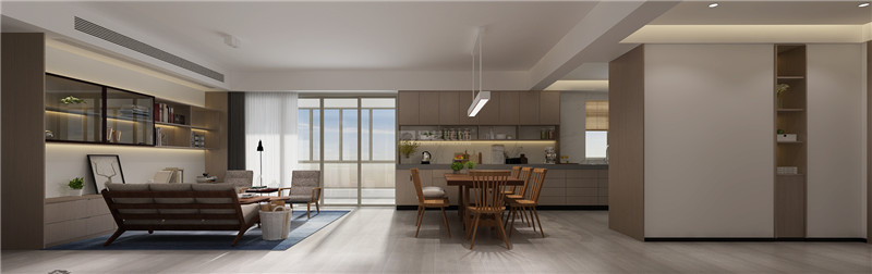 霖峰壹號(hào)89平客餐廳裝修效果圖