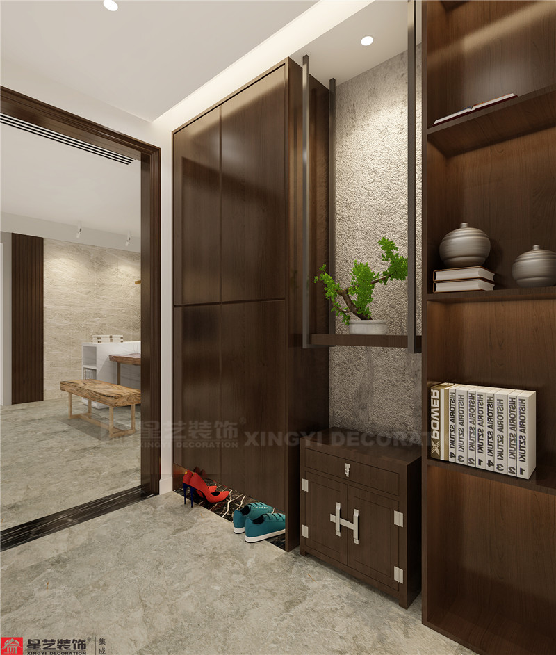 榮和千千樹(shù)128平入戶(hù)玄關(guān)裝修效果圖