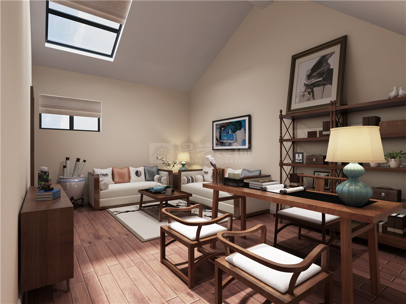 嘉和城230平書(shū)房裝修效果圖