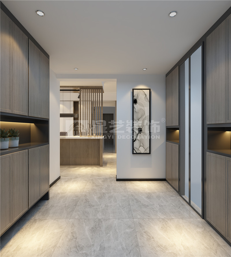 華潤二十四城110平入戶玄關裝修效果圖