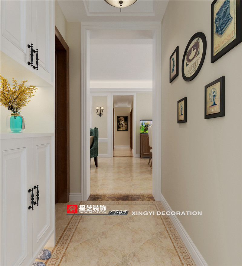 天譽(yù)花園120平入戶(hù)裝修效果圖