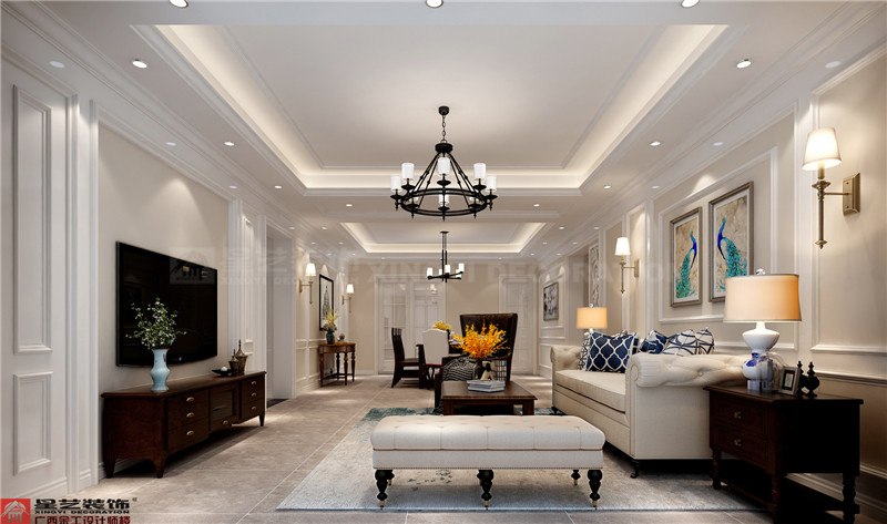 盛邦瓏湖150平客廳裝修效果圖