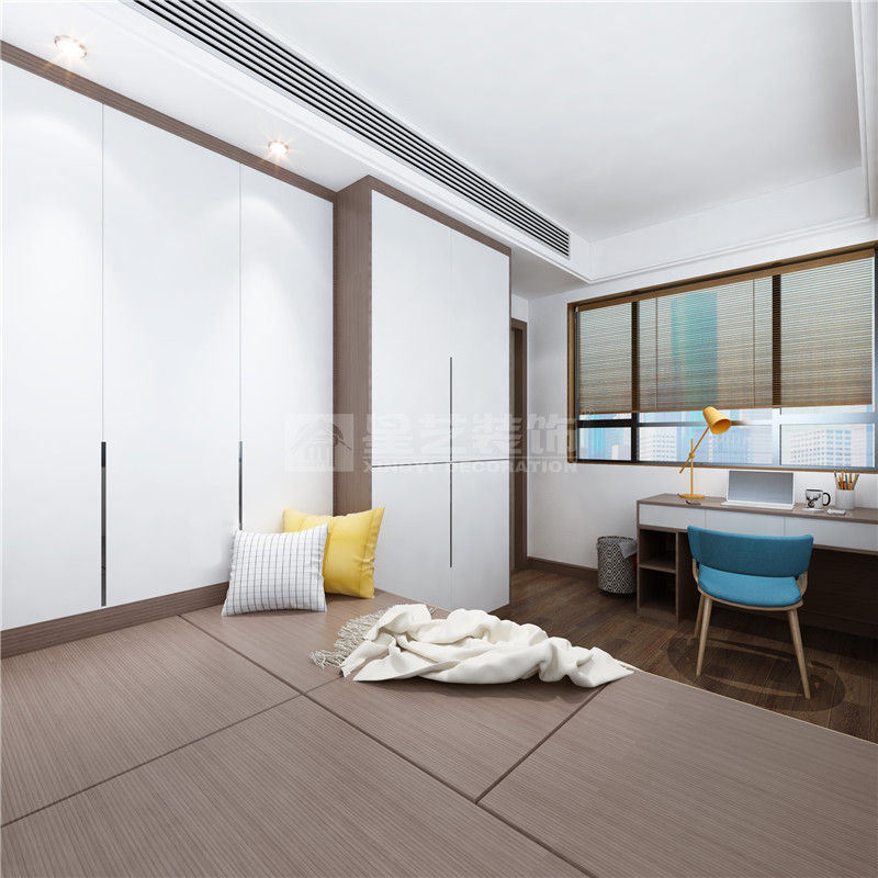 保利領(lǐng)秀前城116平書(shū)房裝修效果圖