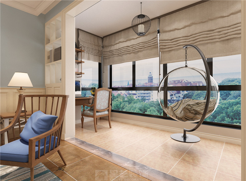 萬(wàn)達(dá)茂120平陽(yáng)臺(tái)裝修效果圖