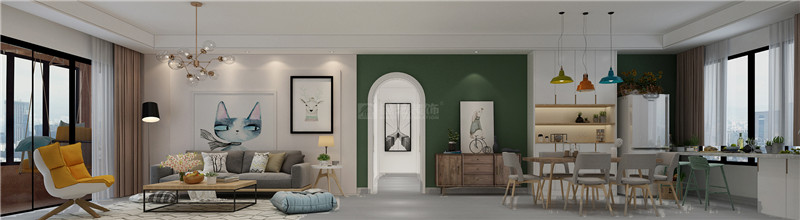 萬達茂140平客餐廳裝修效果圖