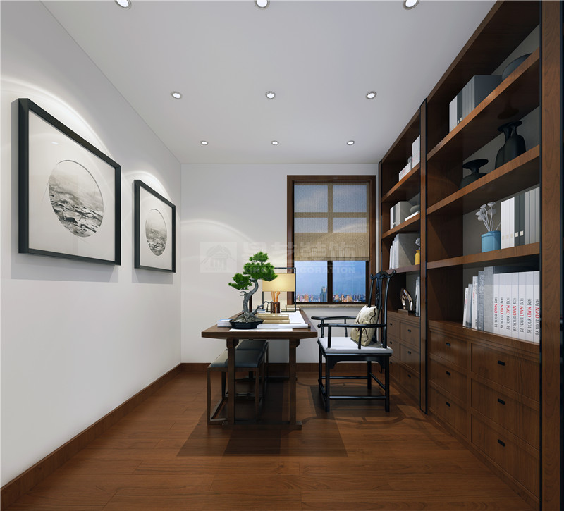 合景天俊340平書(shū)房裝修效果圖