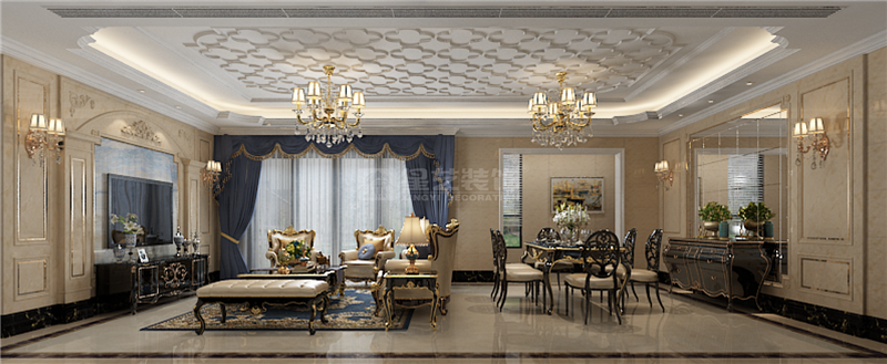 美泉1612 148平客餐廳裝修效果圖