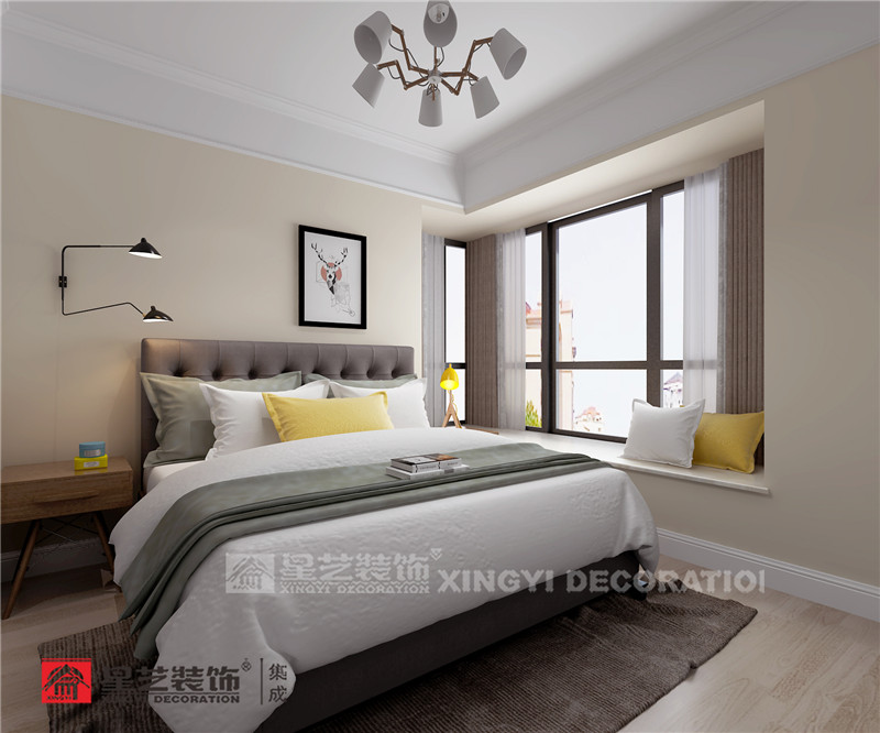 華潤(rùn)二十四城100平臥室裝修效果圖