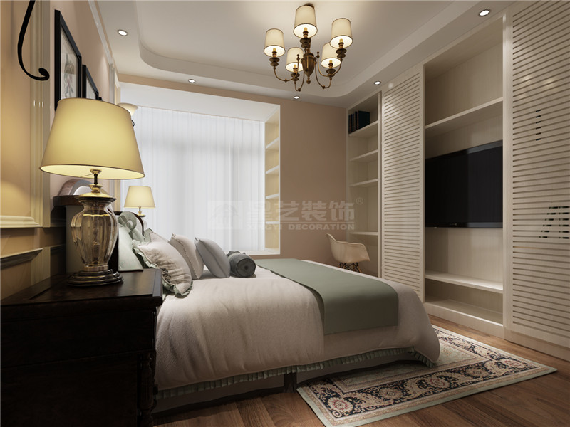 華潤(rùn)二十四城100平臥室裝修效果圖