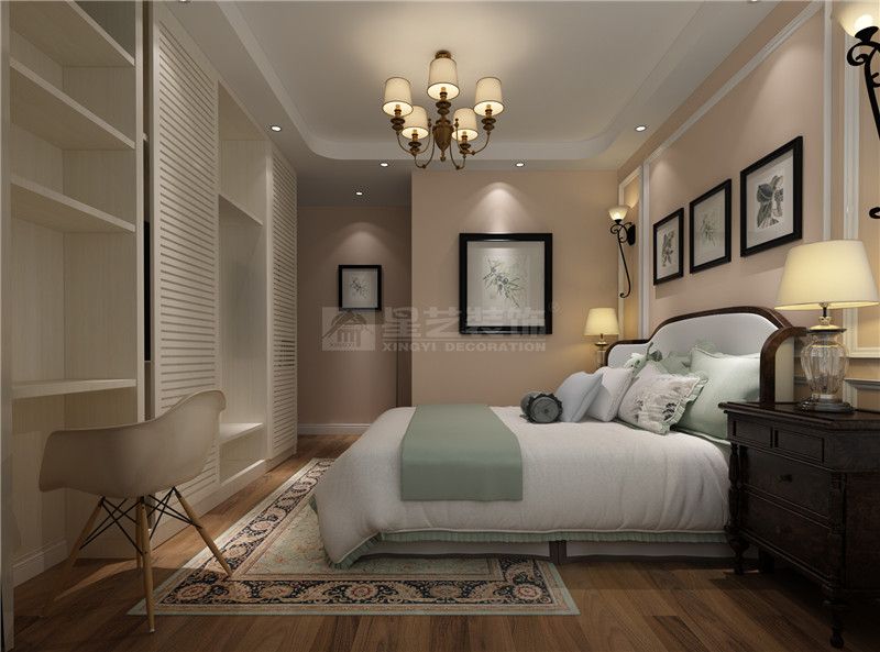 華潤(rùn)二十四城100平臥室裝修效果圖