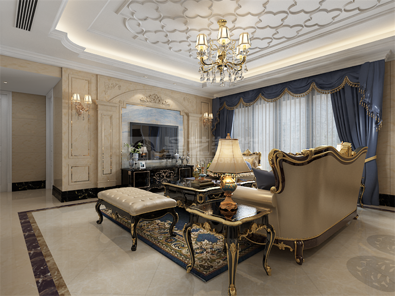 美泉1612 148平客廳裝修效果圖