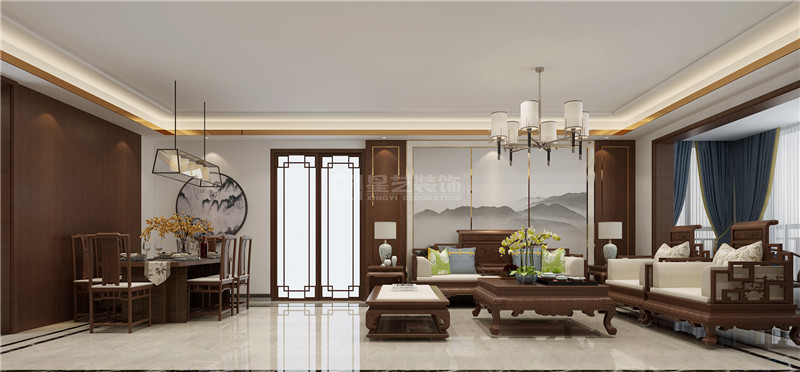 廣源國際180平客餐廳裝修效果圖