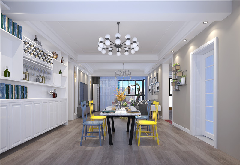 天健世紀花園130平餐廳裝修效果圖