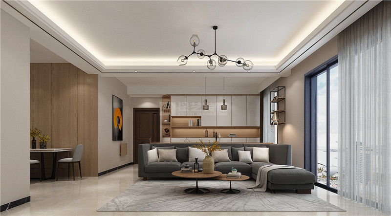 江宇都會(huì)明珠135平客廳裝修效果圖