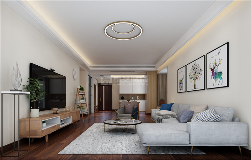 華發(fā)國賓壹號(hào) 134平客廳裝修效果圖