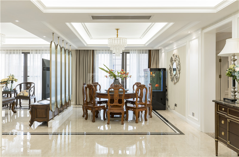 翡翠時光240平復式餐廳裝修實景圖