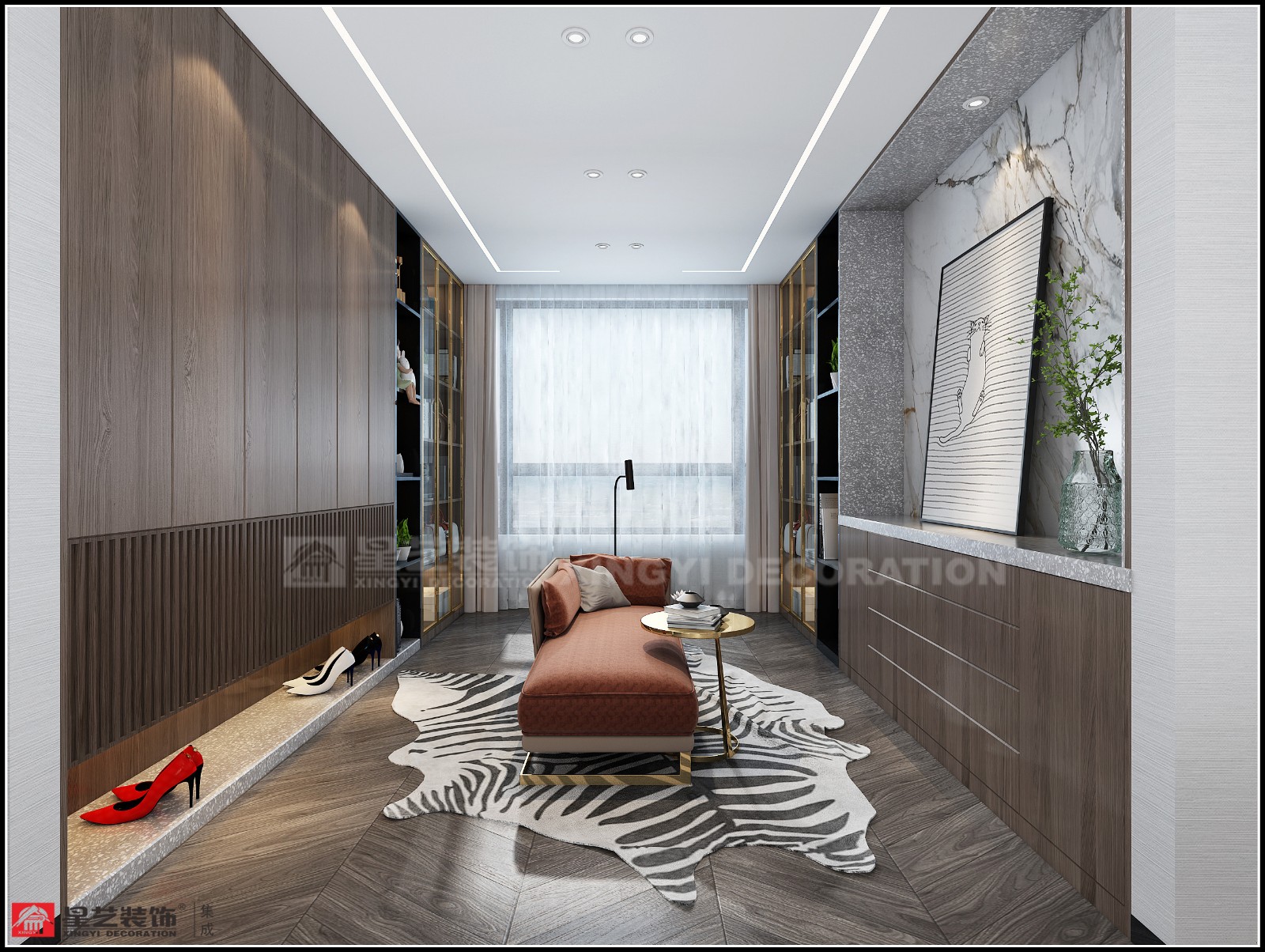 霖峰壹號150平入戶裝修效果圖