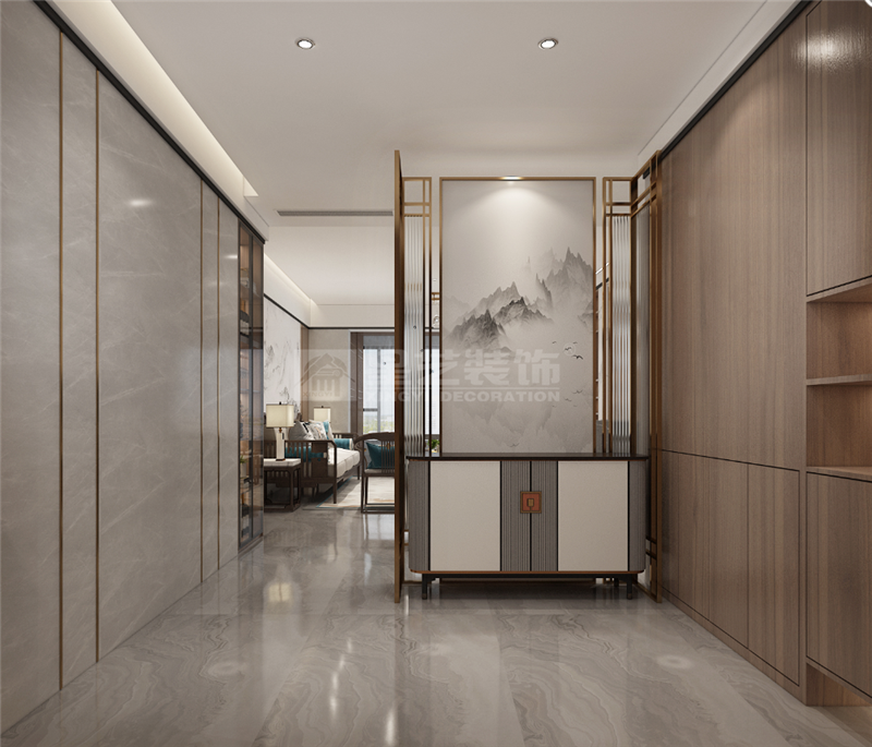 保利冠江墅149平入戶(hù)裝修效果圖