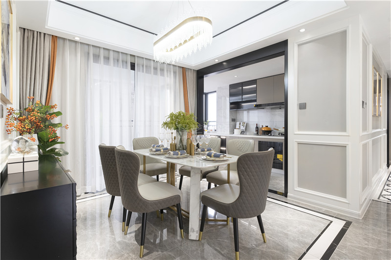 來賓樣板房 126平餐廳裝修實(shí)景圖