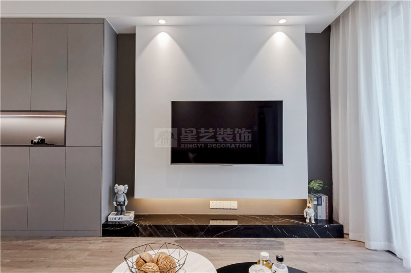 江宇都會明珠60平客廳裝修實(shí)景圖