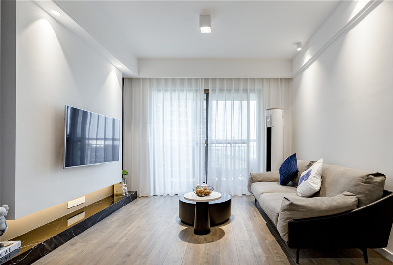 江宇都會明珠60平客廳裝修實(shí)景圖