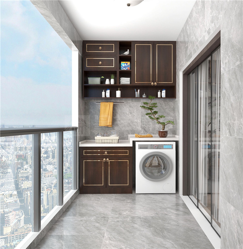 鳳景灣390平復式陽臺裝修效果圖