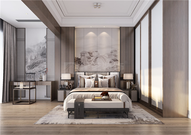 鳳景灣390平復式臥室裝修效果圖