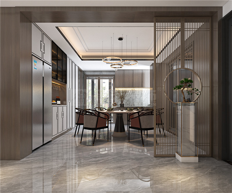 鳳景灣390平復式一樓餐廳裝修效果圖