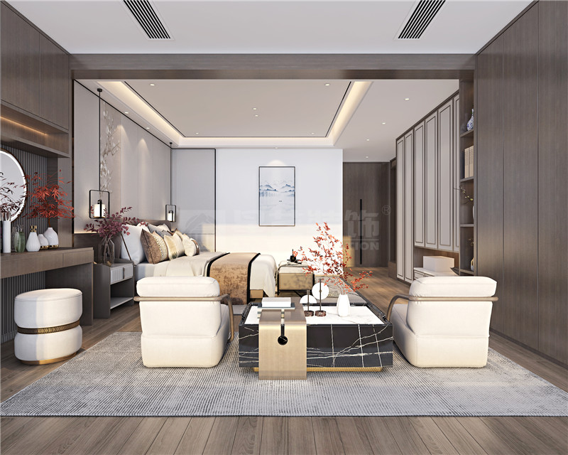 鳳景灣390平復式臥室裝修效果圖